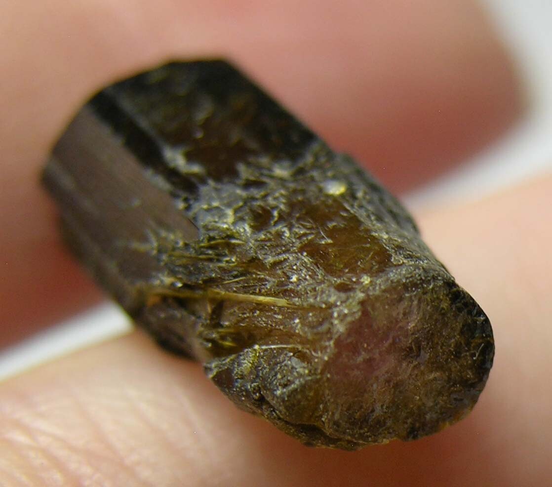 #1 Vietnam 10.50ct Natural Terminated Watermelon Tourmaline Crystal 19mm 2.10g