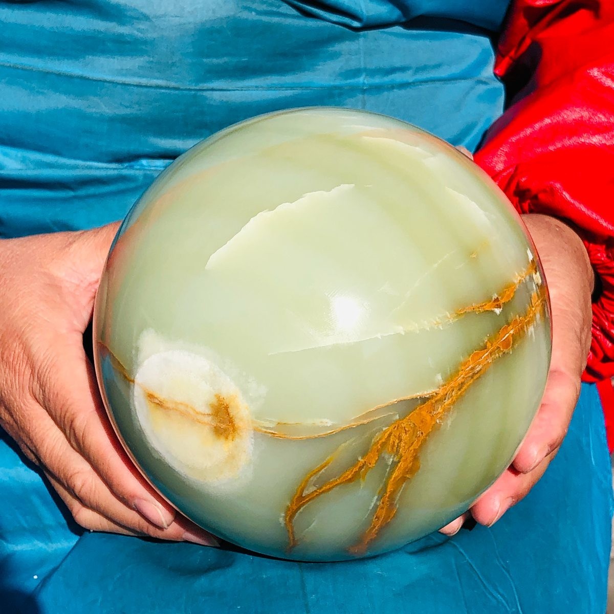 4740g Natural Afghan Jade Chakra Quartz Sphere healing ball Specimen