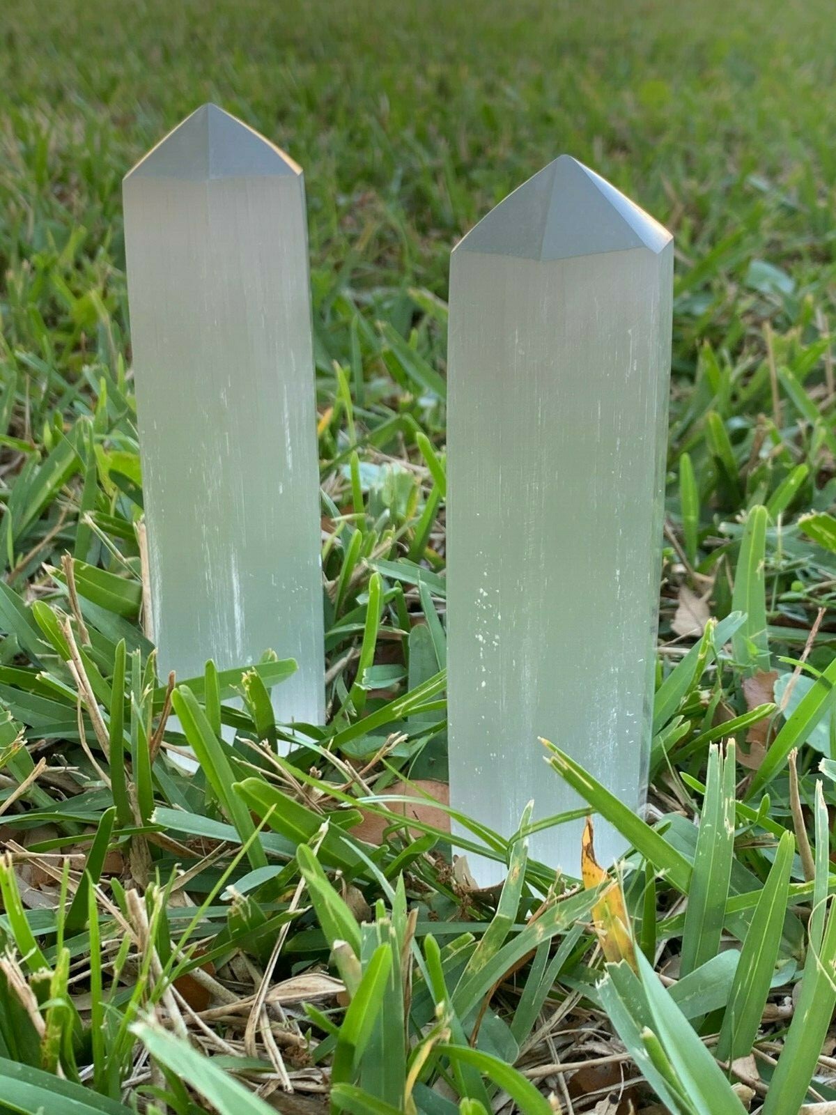 6″ Selenite Point, Point Selenite, Massage Wand, Fully Polished Selenite Point