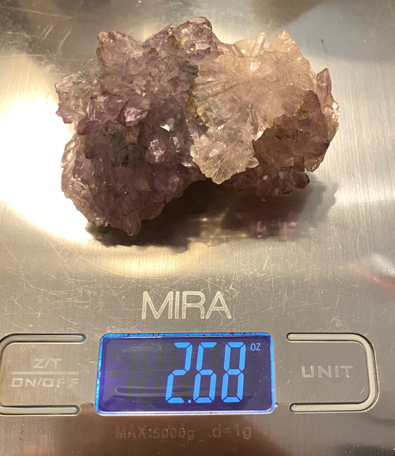 Rose Amethyst Quartz Cluster Irai Brazil Blue Green Mineral Vintage Label