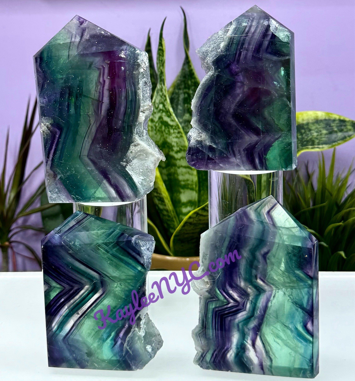 Wholesale Lot 5-6 Pcs Natural Fluorite Obelisk Tower Point Crystal Healing