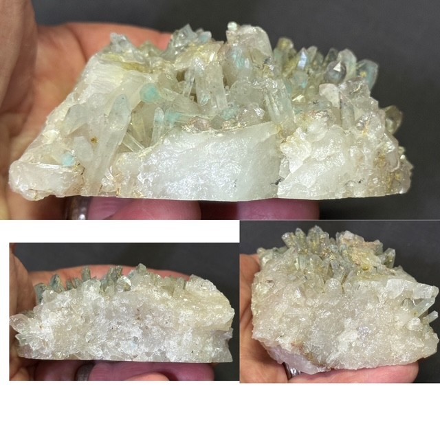 SEE VIDEO: RARE AJOITE INCLUDED QUARTZ CLUSTER, MESSINA MINE ,SOUTH AFRICA