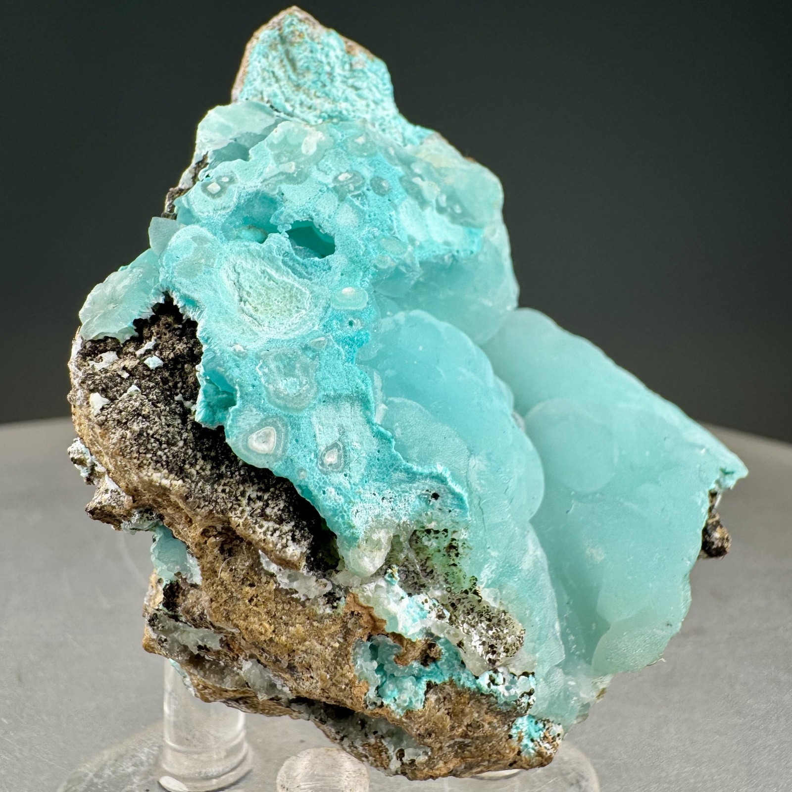 Vibrant Blue Smithsonite: Yanga Koubenza mines, Mfouati, Republic of Congo