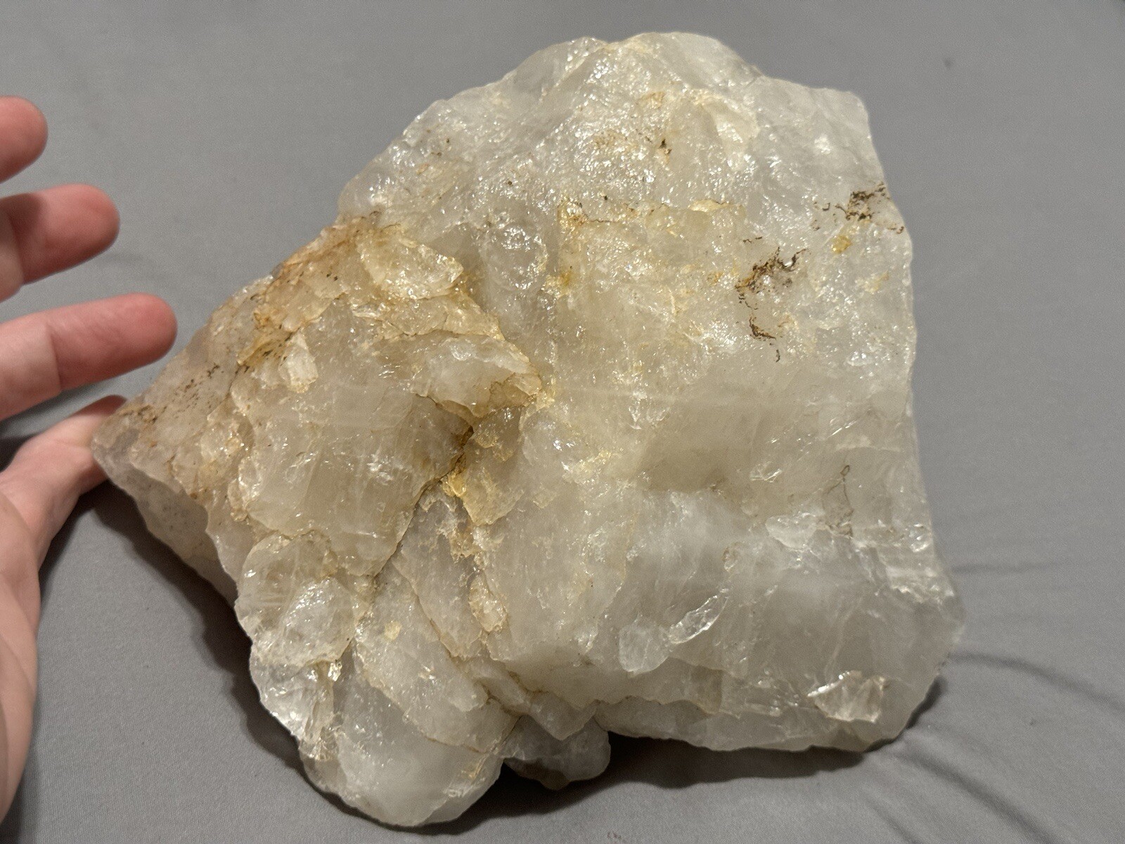 6.6lb Clear Smoky Quartz Crystal Cluster Rainbow Luminescent Rough Specimen