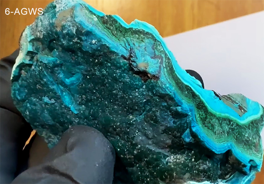 Botryoidal Chrysocolla and Chatoyant Malacite Specimen 3″ – US Seller