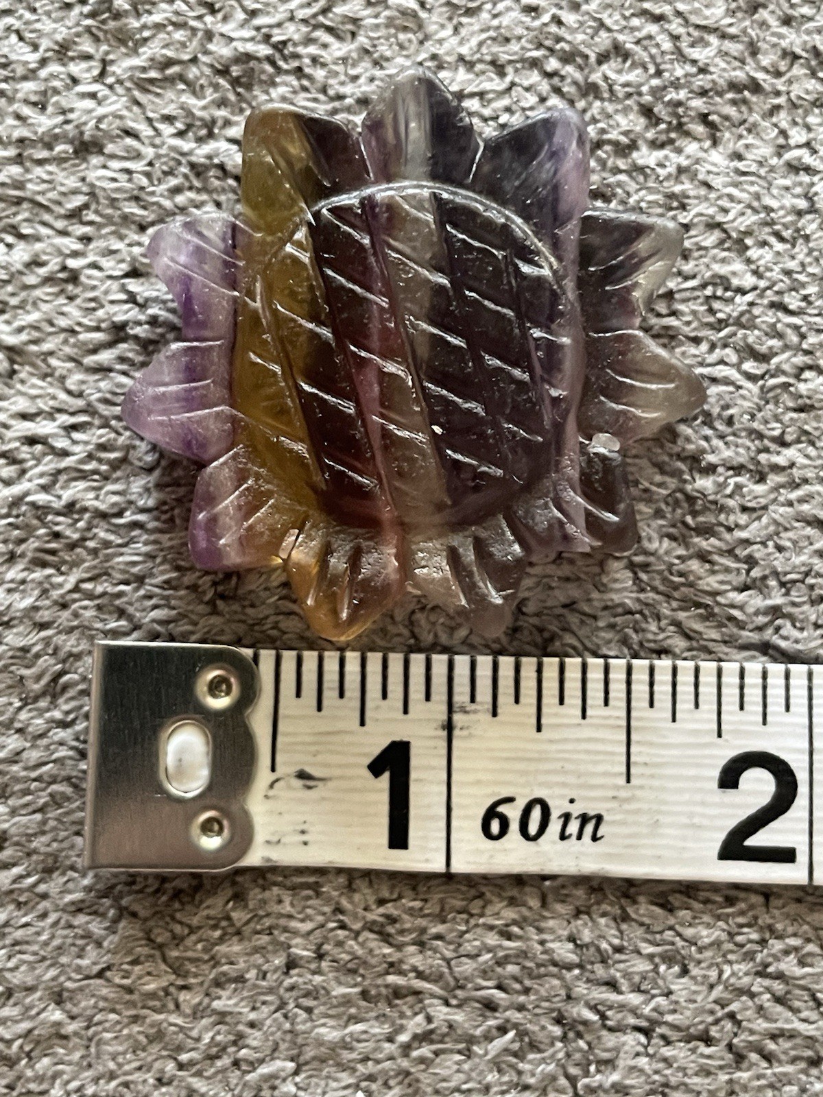 Colorful Fluorite Crystal/Gemstone Sunflower 1 1/2″ 27G