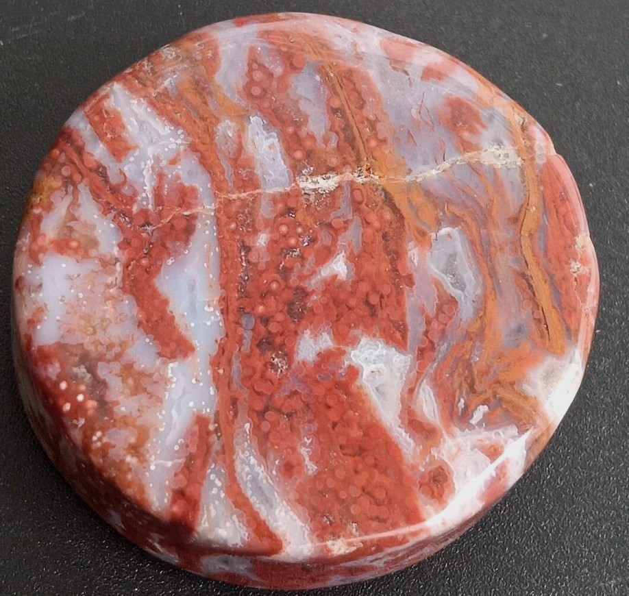 Cathedral Lace Agate Rare Mineral Mexico Mined 1-5/16″ Wide 1/4″ Thick