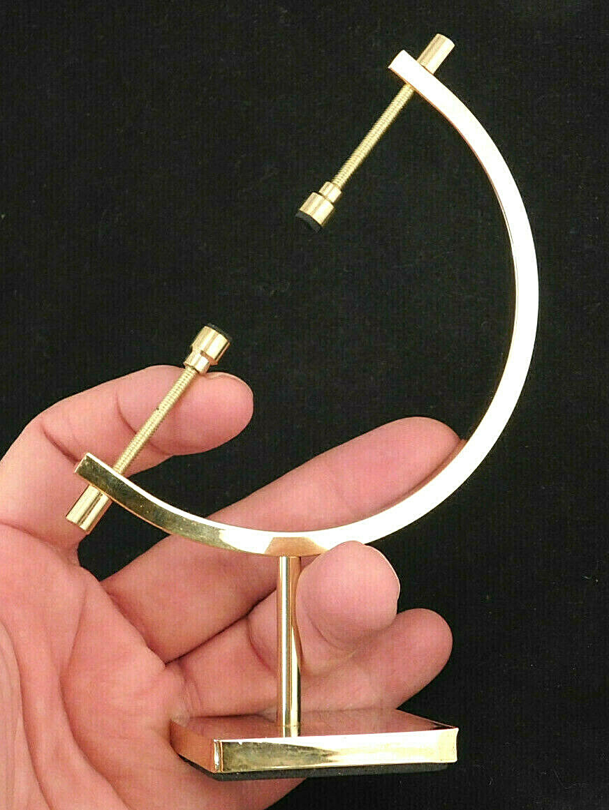 Display Stand Caliper Type Adjustable Large Size Brass/Gold Color