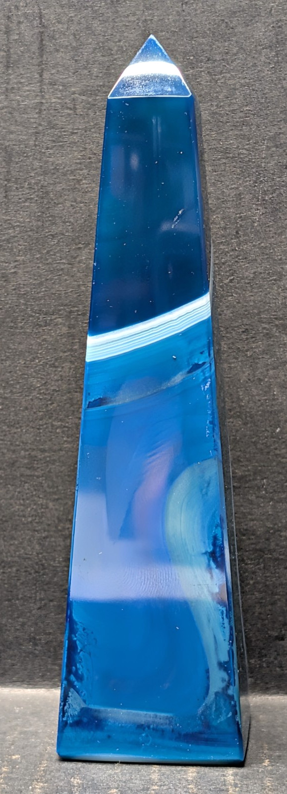 Polished Blue Agate Obelisk 6 1/4″H x 1 5/8″W