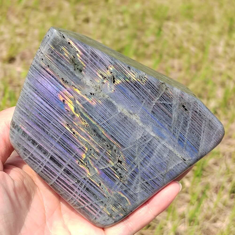 AAA+Natural Labradorite Quartz Crystal Spectrolite Mineral Specimen Healing 782g