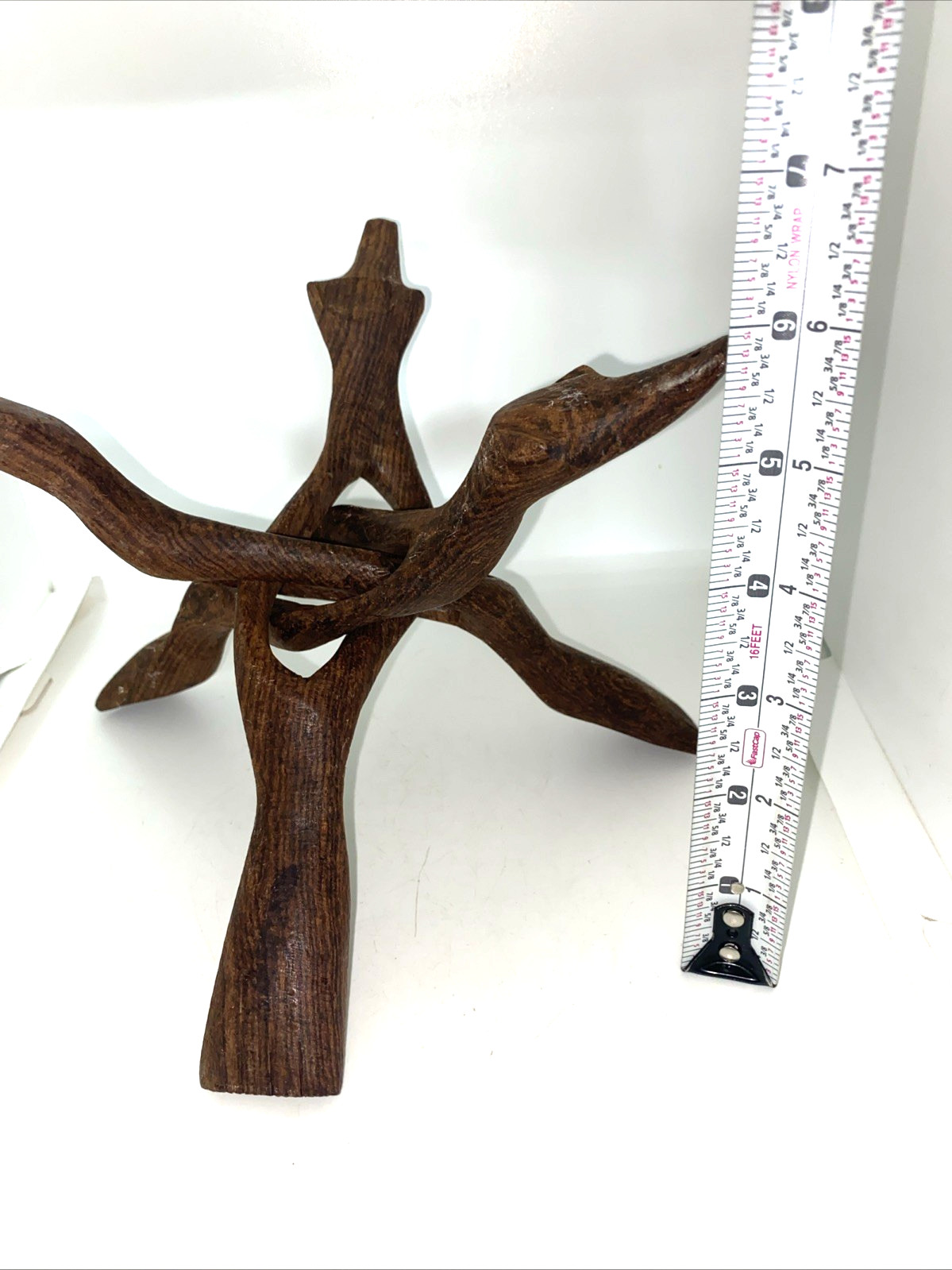 Crystal Display Stand Wooden Cobra Stand 6 Inches Hand Carved Design