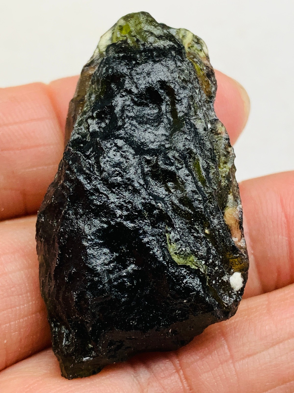 TOP Moldavite Raw Moldavite Crystal from Czech Republic PICcertificate 90CT