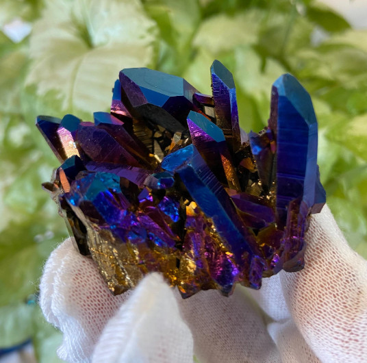Titanium Crystal Blue Color Home Decor Housewarming, Healing Crystal Gifts