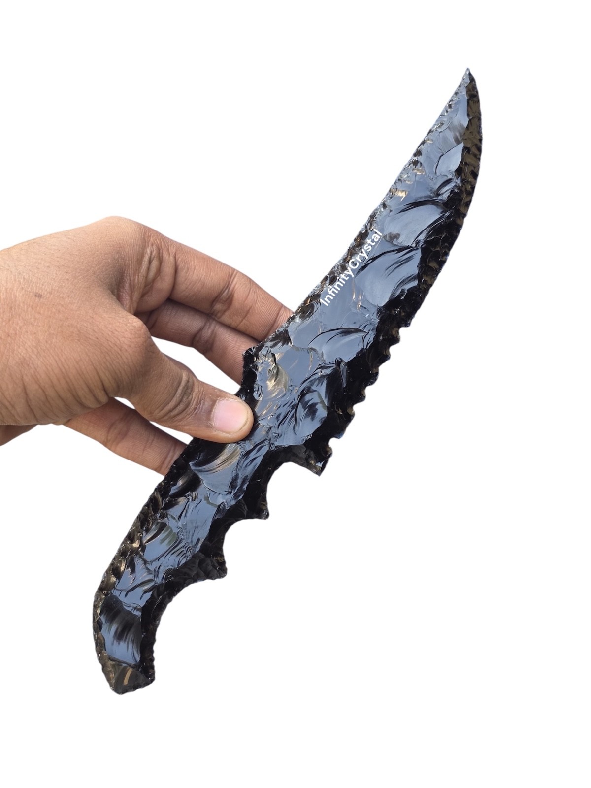 11” Obsidian Ritual Knife Handmade Volcanic Glass Blade Ceremonial Athame Dagger