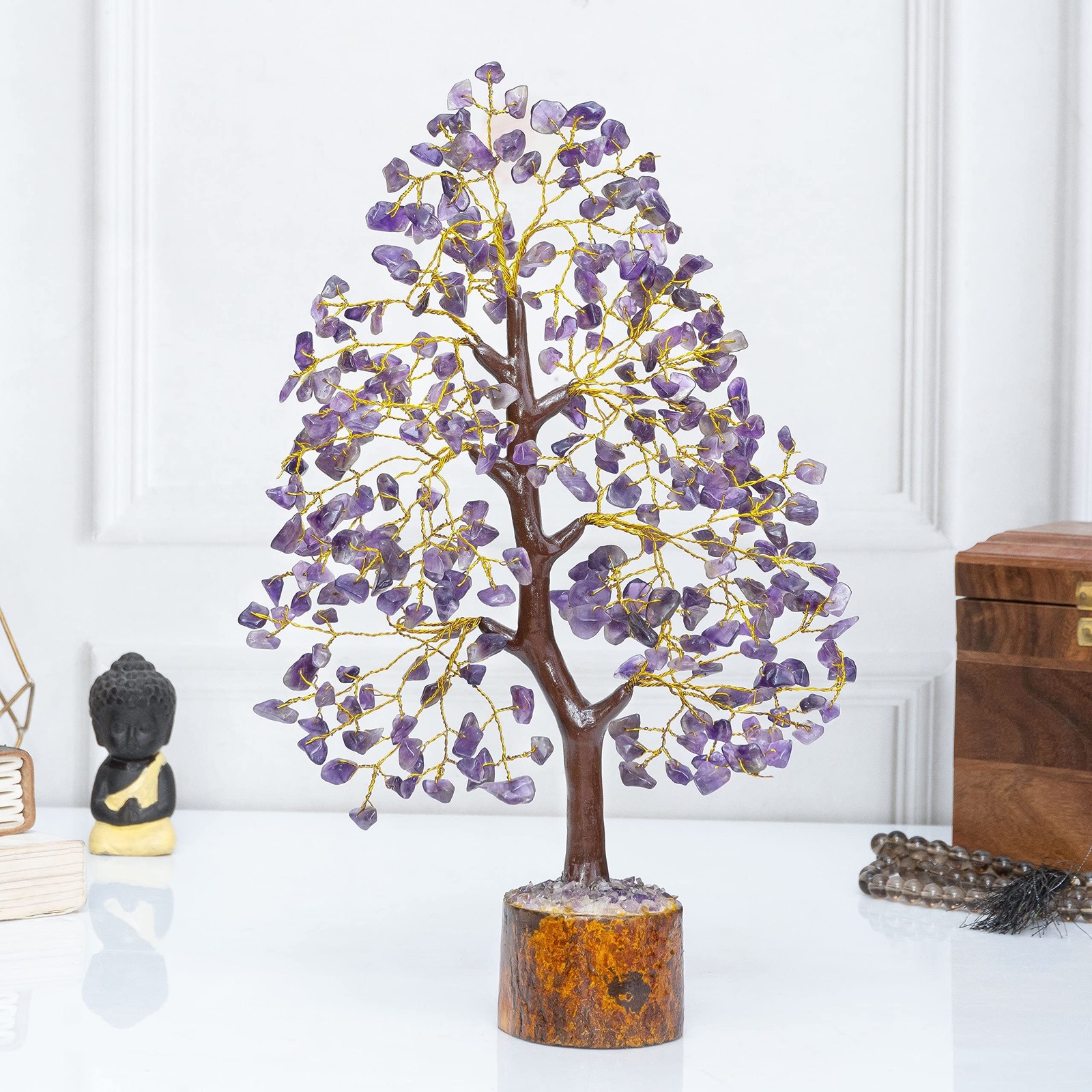 Crocon® Amethyst Tree of Life, Birthday Gifts for Women & Men, Purple House