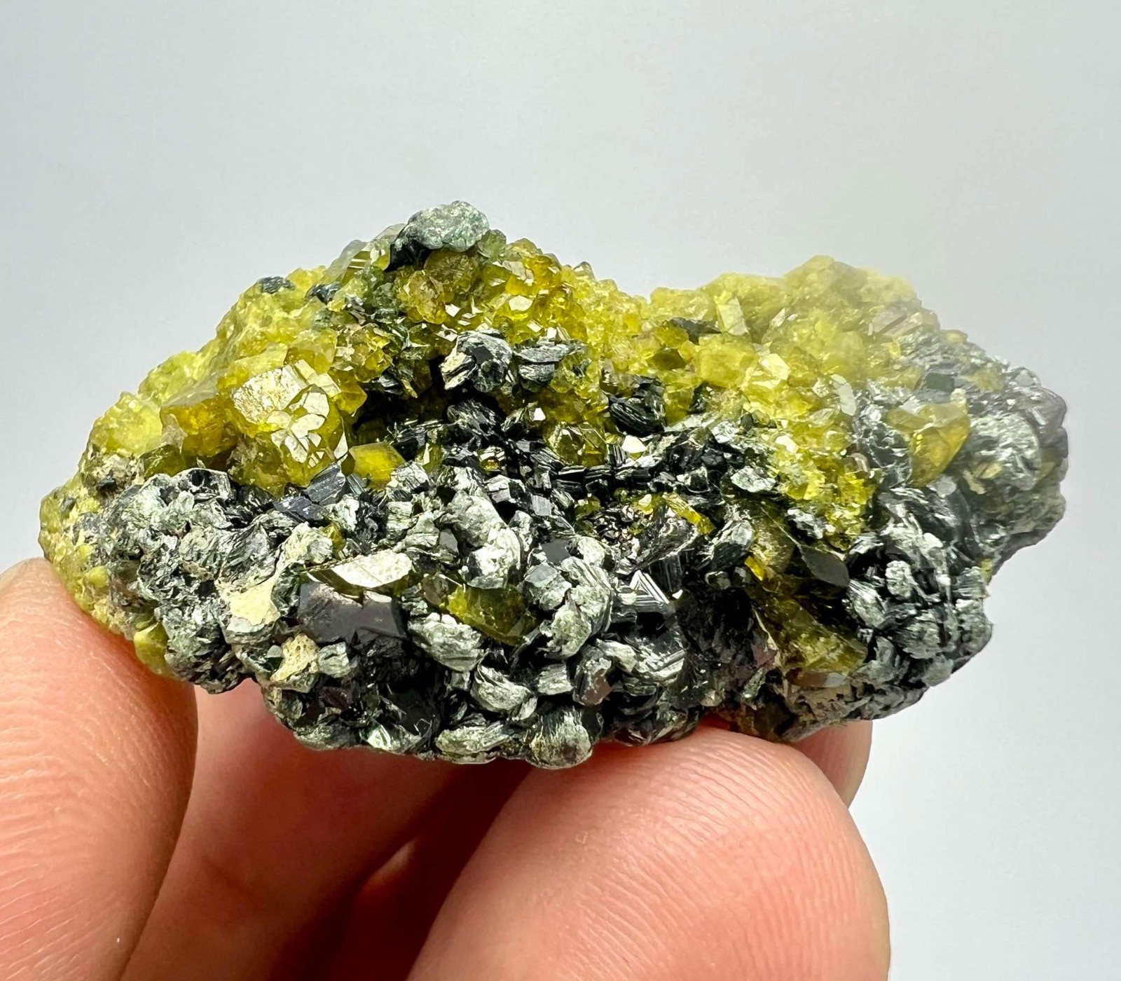 86 CT Rare Vesuvianite With Magnetite Crystals On Matrix From Pakistan AS42