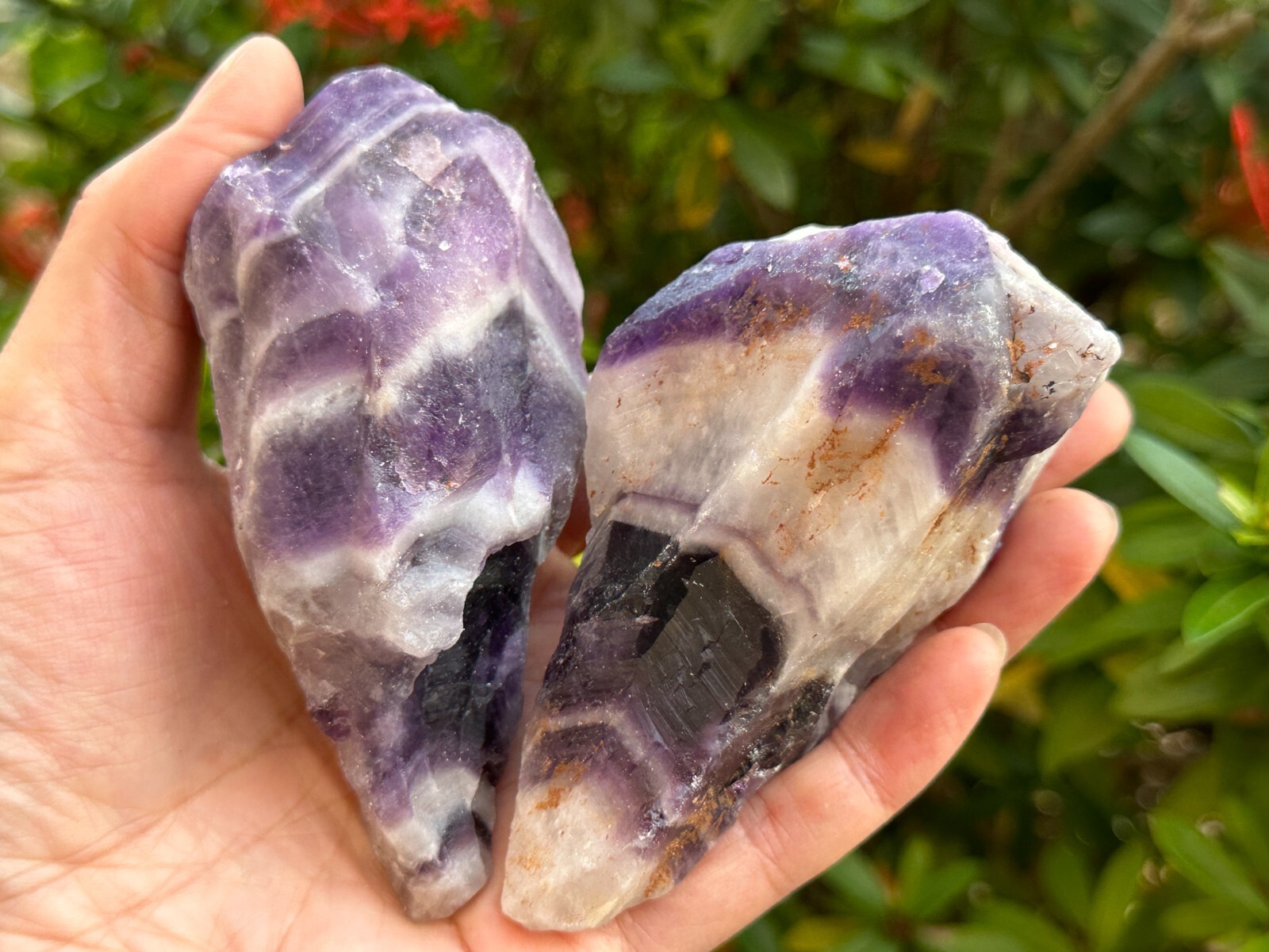 Extra Large Chevron Amethyst Rough Stone, 2″- 7″ Raw Chevron Amethyst Crystals