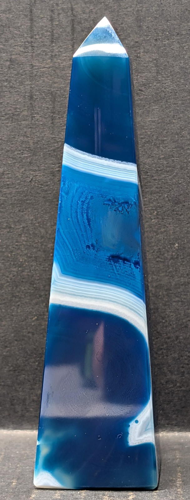 Polished Blue Agate Obelisk 6 1/4″H x 1 5/8″W