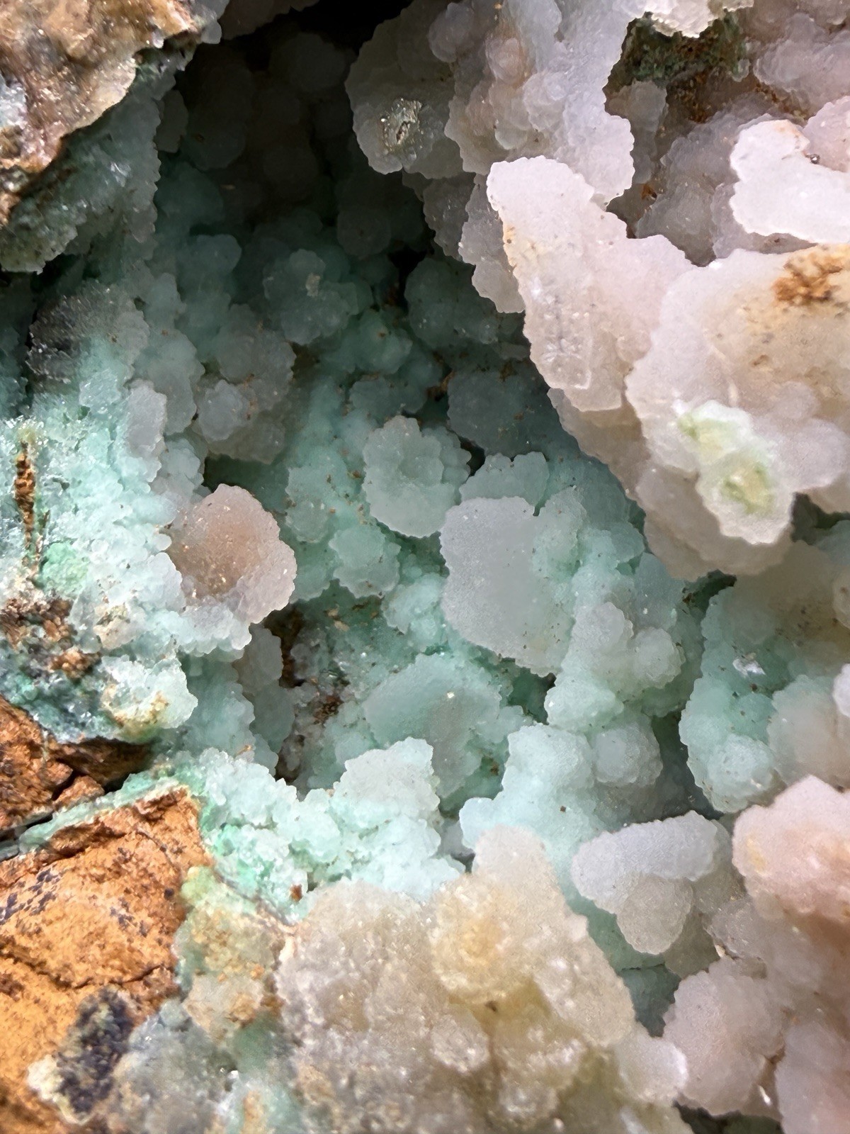 8” Druzy Mint Green Smithsonite Cluster — Indonesia