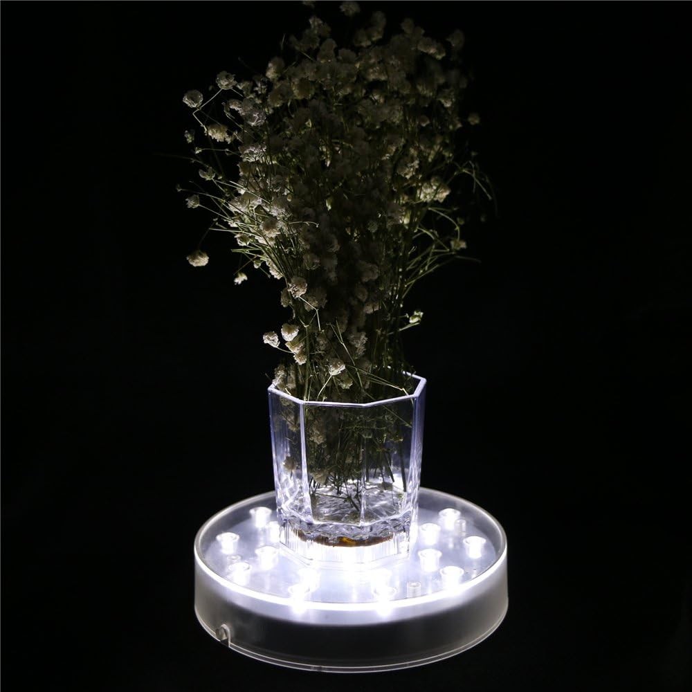 6″ LED Light Base Round Display Pedestal for 3D Crystal Cube Glass Art