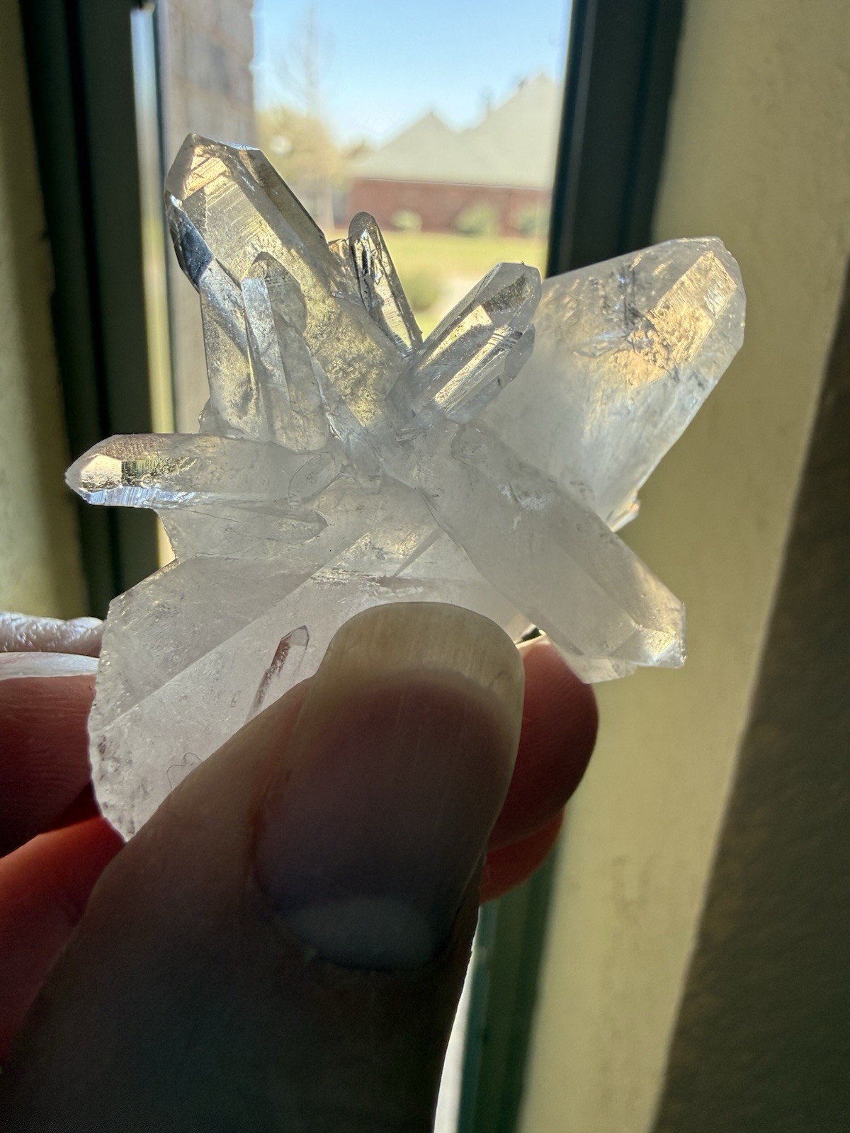 High Quality Diamantina Lemurian Quartz Cluster With DT Point Crystal Brazil