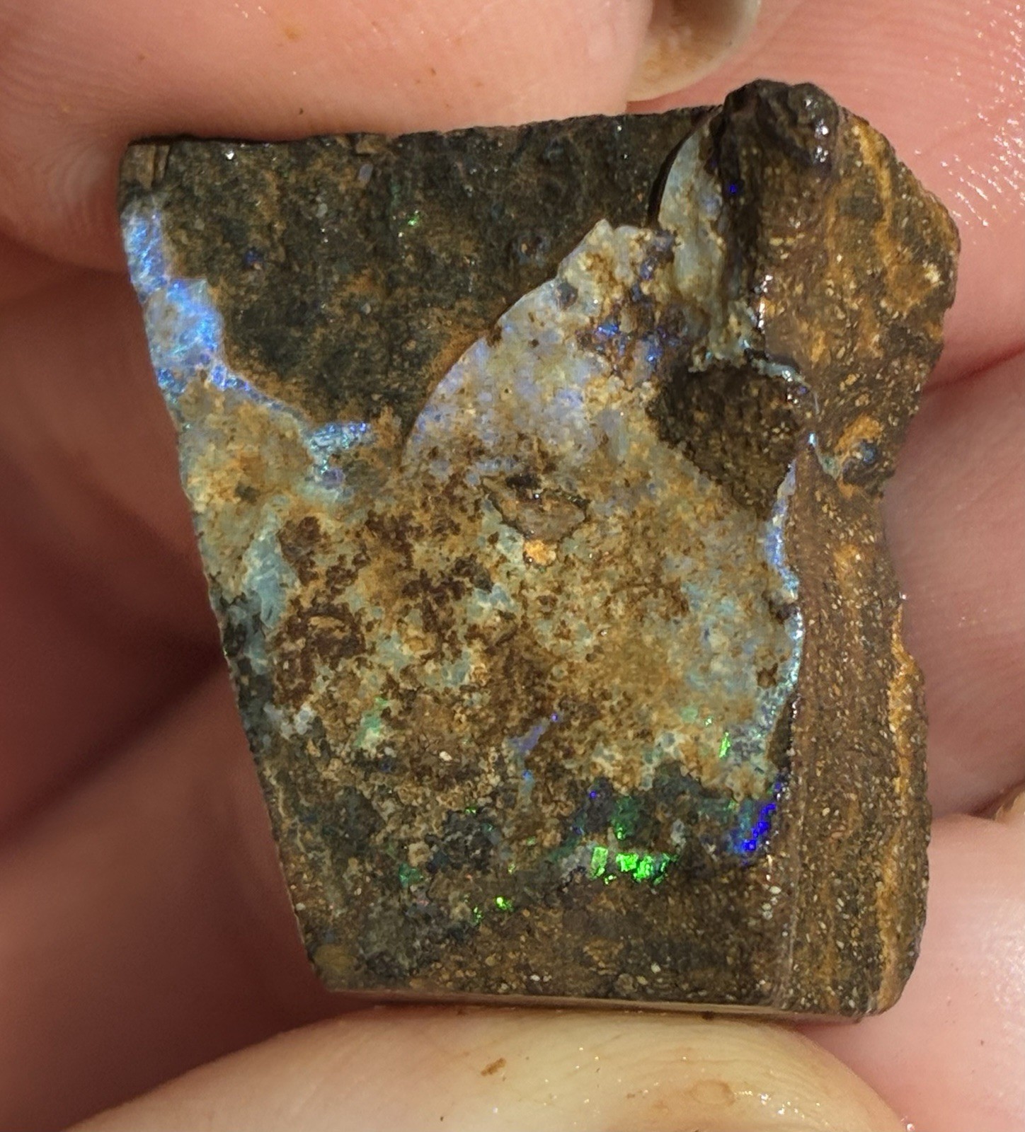 71ct Australian Boulder Opal Rough Loose Multicolor Specimen S