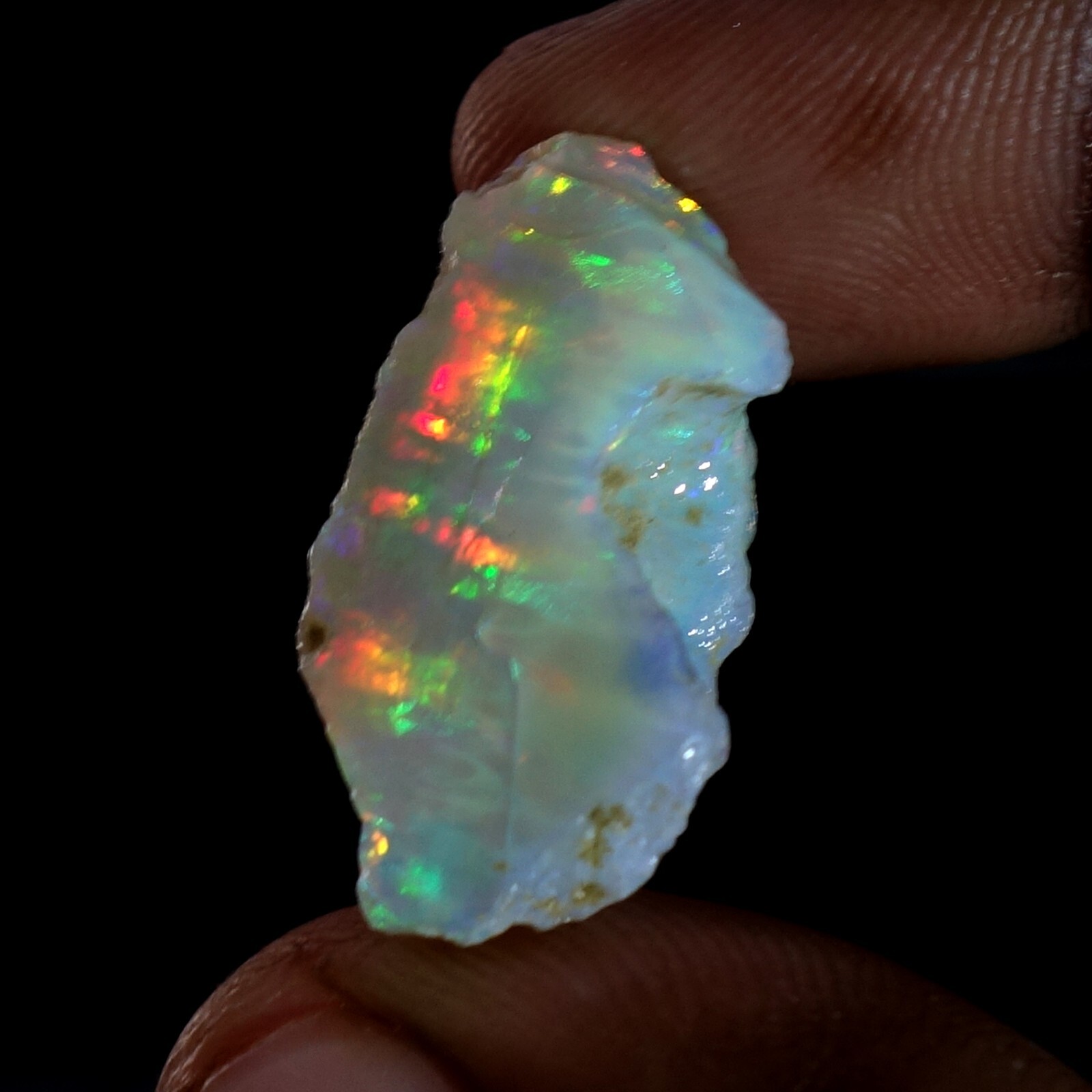Natural Flashing Ethiopian Opal Rough Specimen Multi-colored 16.00 Cts. Gemstone