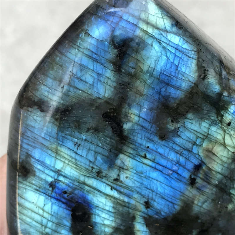 830g Natural Labradorite Quartz Crystal Spectrolite Mineral Reiki healing