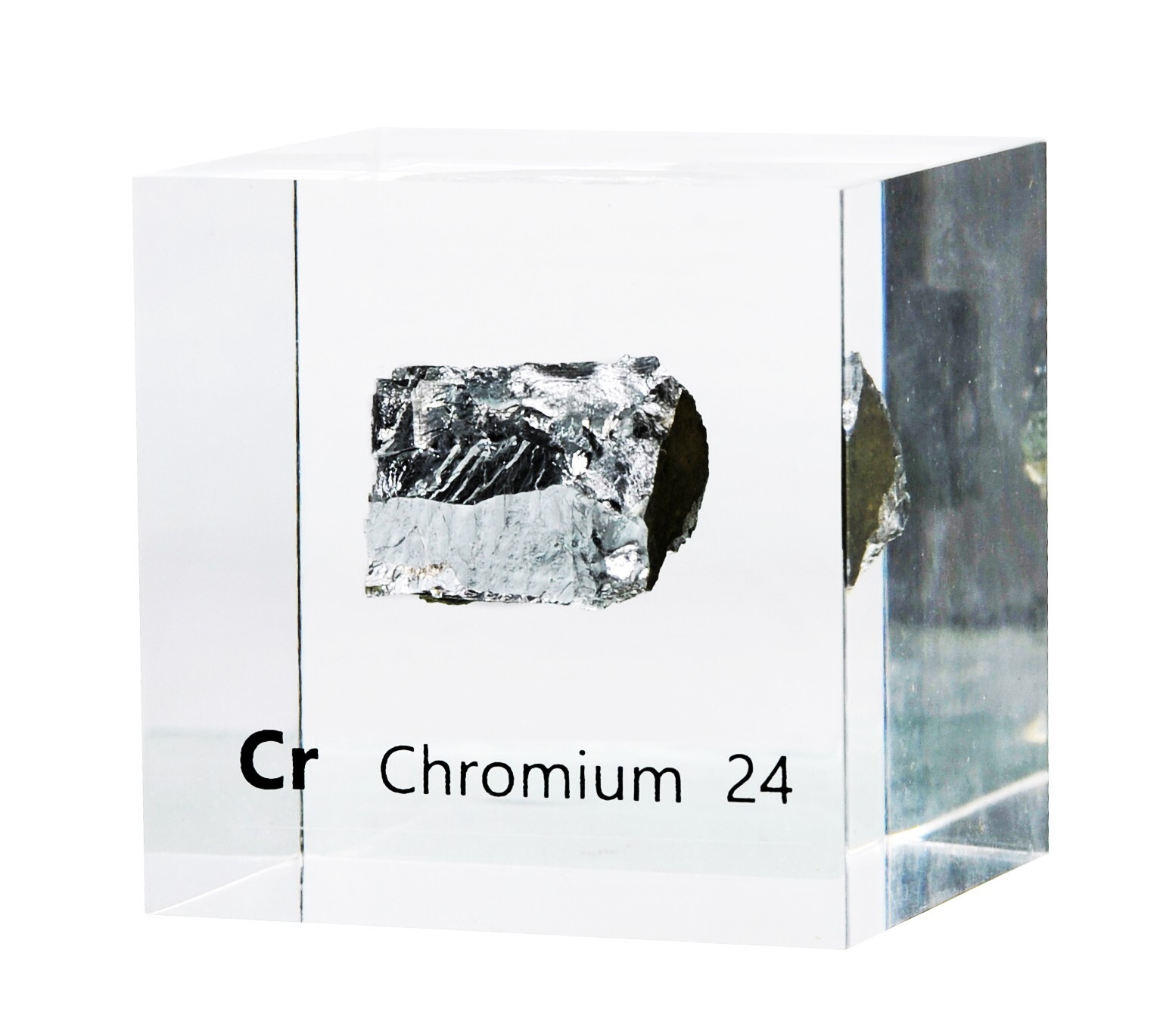 Chromium 50mm Lucite Acrylic Cube for Element Collection USA SHIPPING