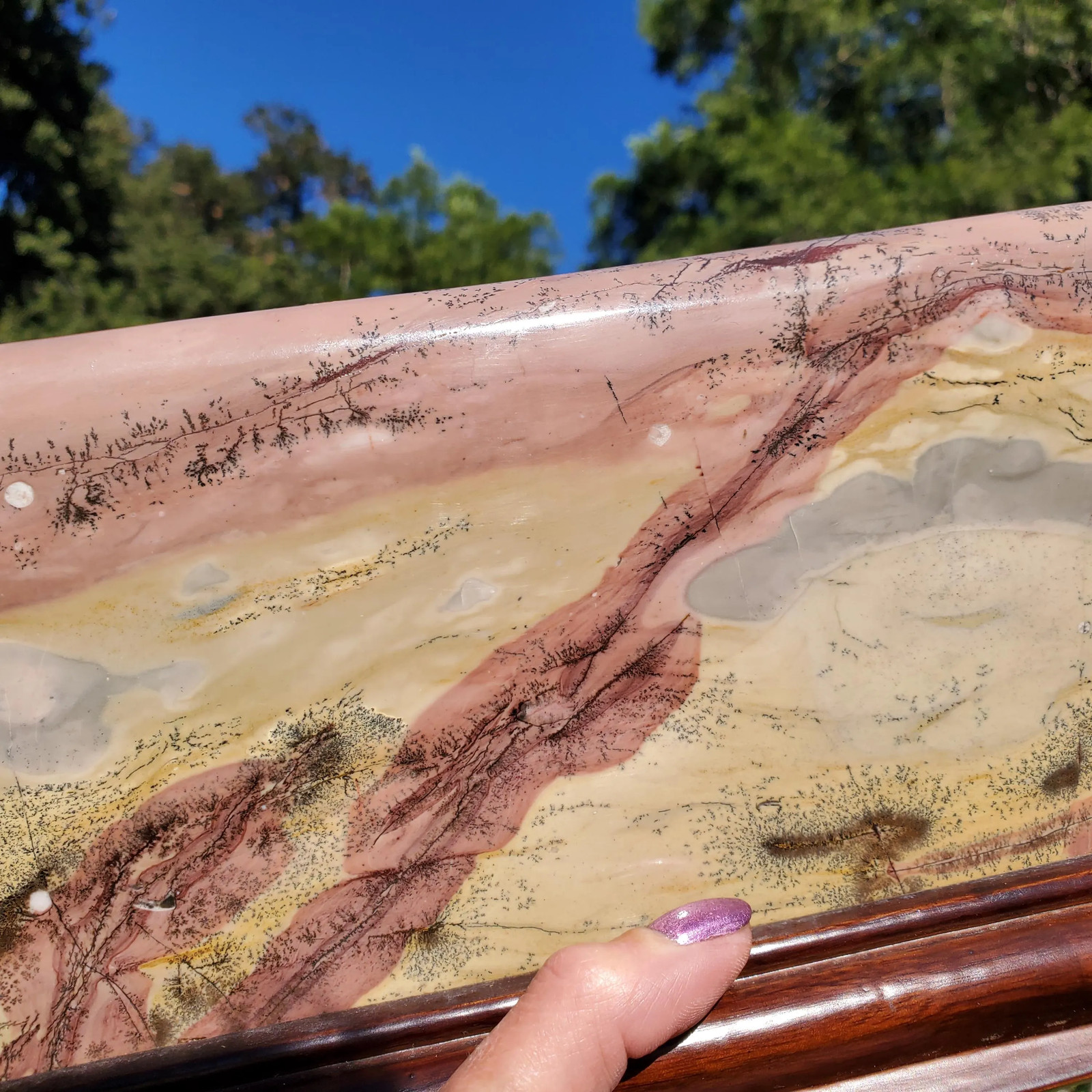 XL Picture Jasper Dendritic Pastel Display Crystal Statement Slab 2700 grams