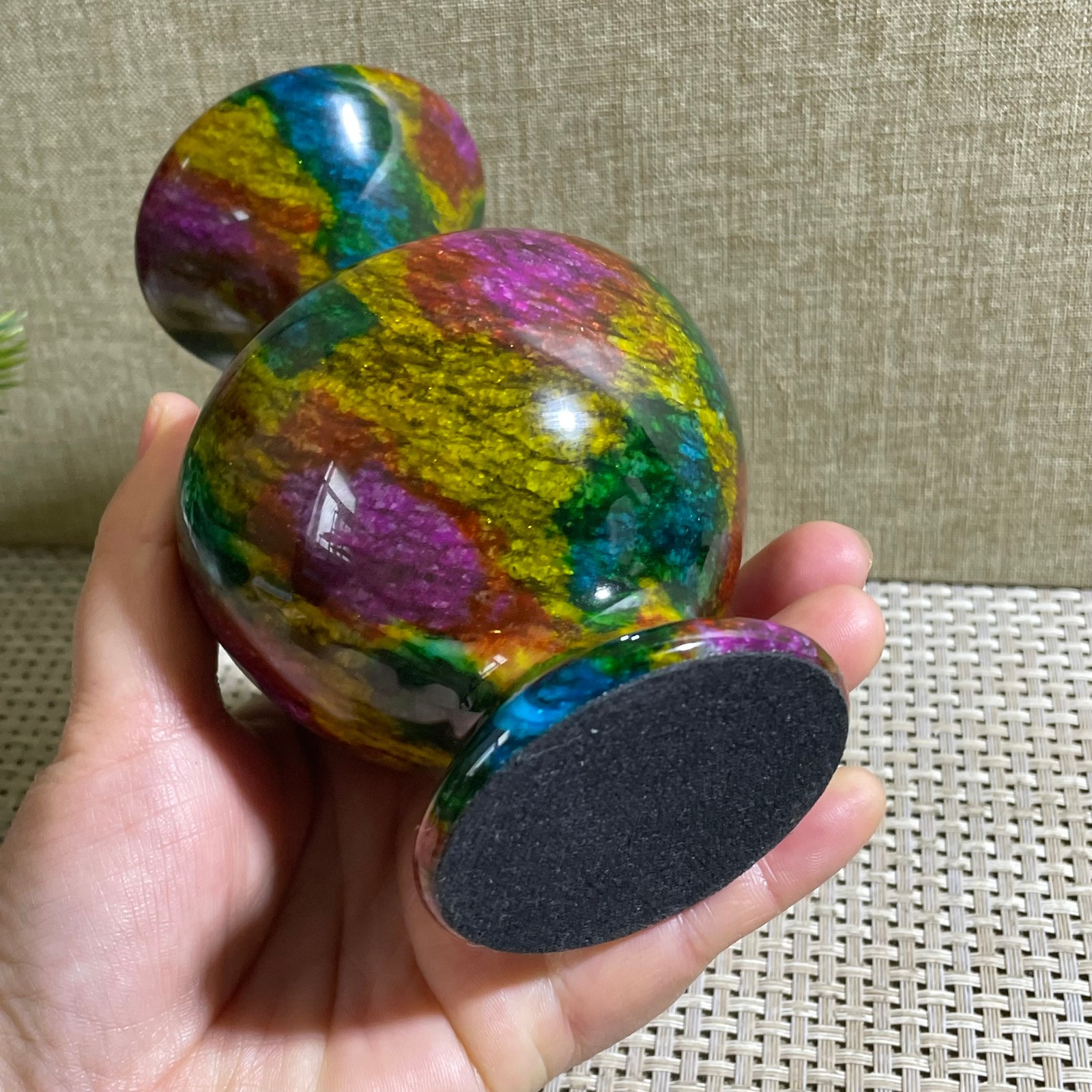 820g Seven Colors Jade vase specimen Decorative -Taiwan China