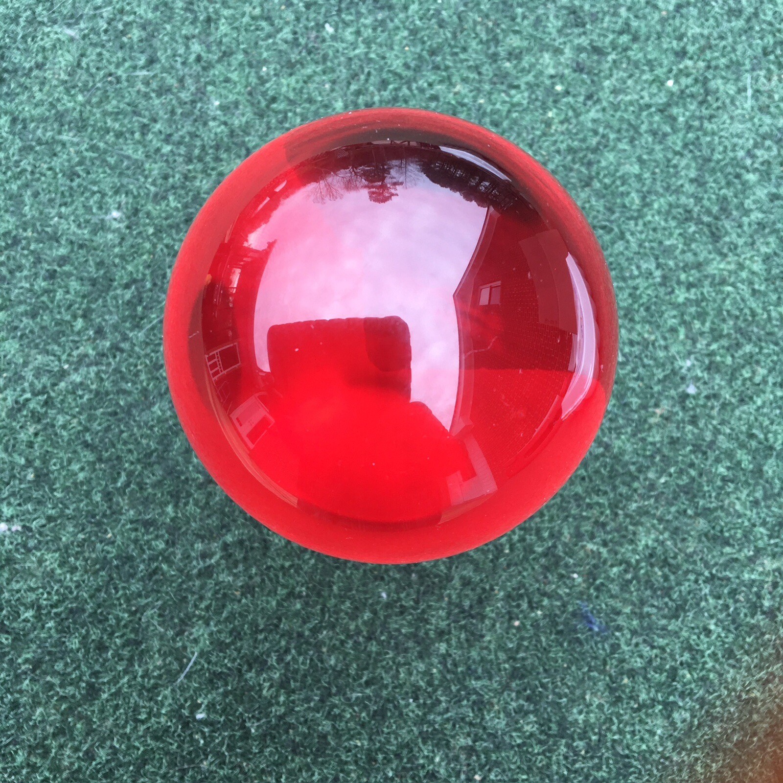 Red Crystal Ball 3″ diameter for Feng Shui, Meditation, Decor, No Stand Included
