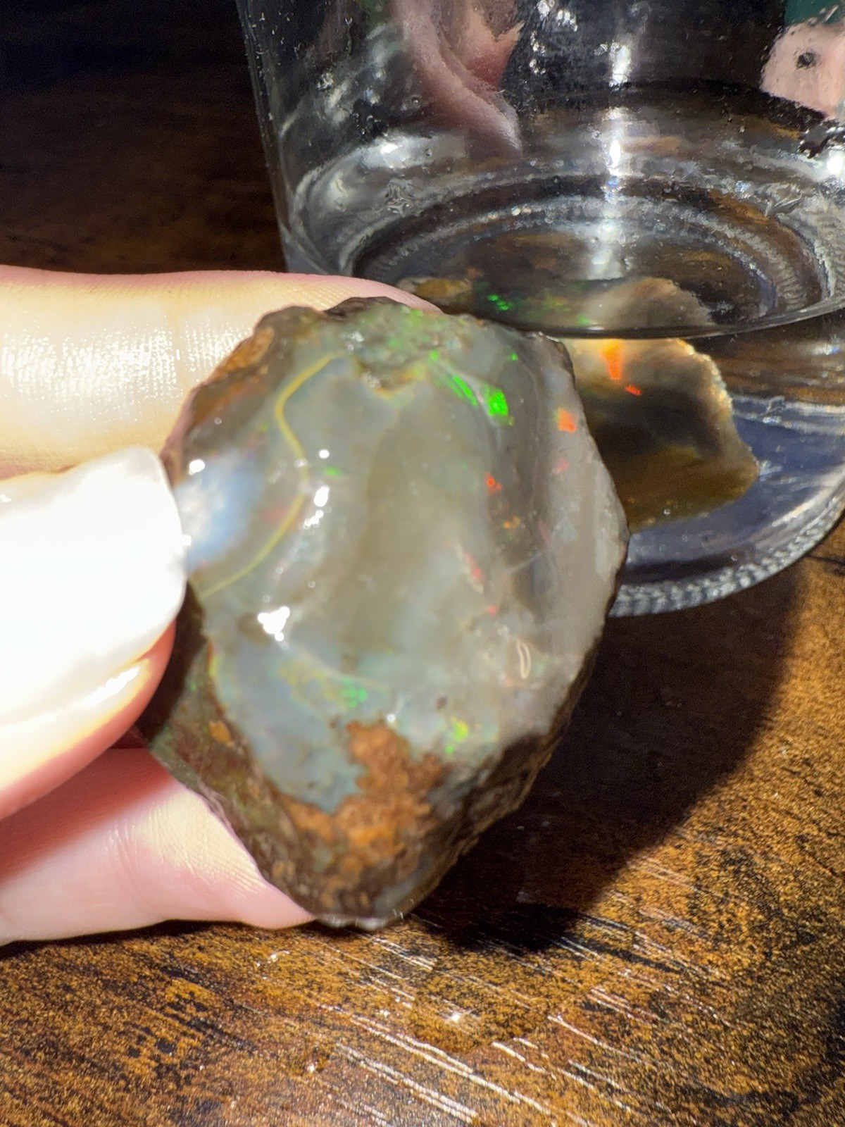 Specimen Rough Opal Stones in Jar – Ethiopian Rough, Multiple Mixed-Color Pieces