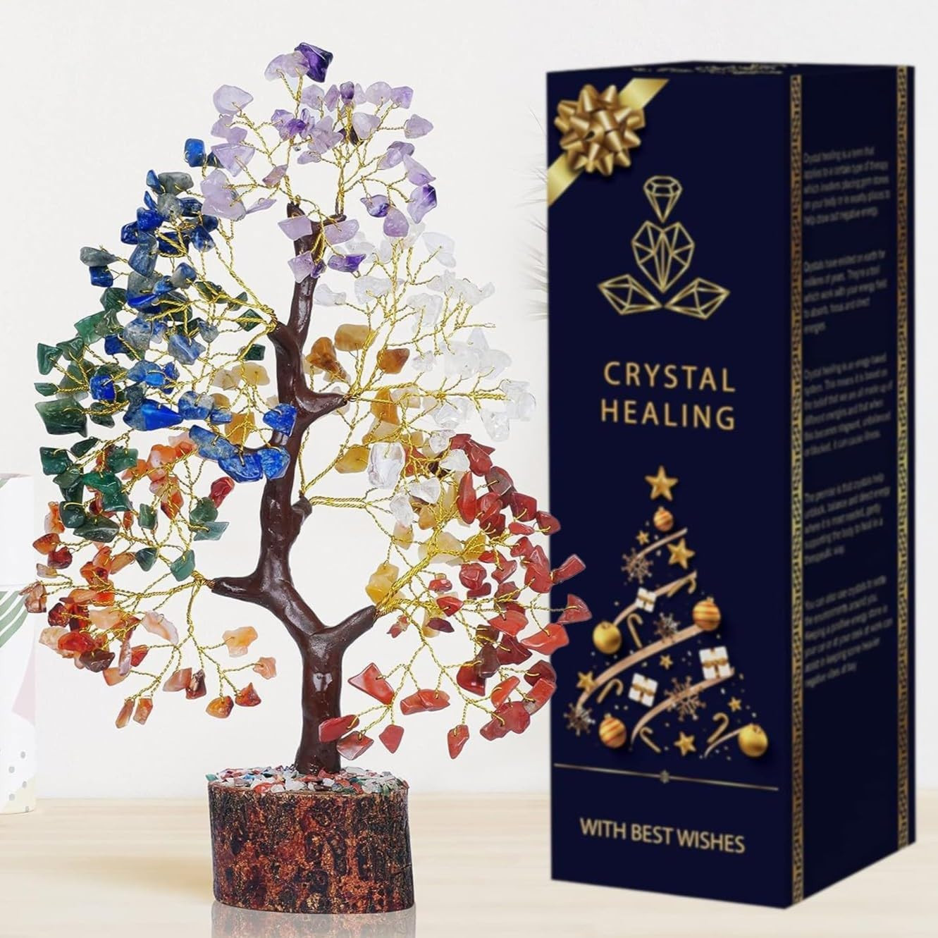 7 Chakra Tree of Life, Crystals and Healing Stones, Birthday Gifts for Women – C