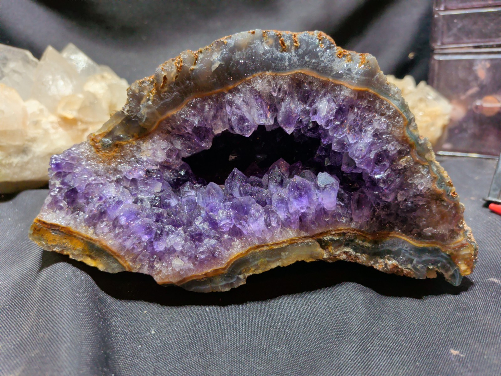 Amethyst “Cave” Deep Purple w/ Rainbow Specimen Natural Form (4lbs 13oz)