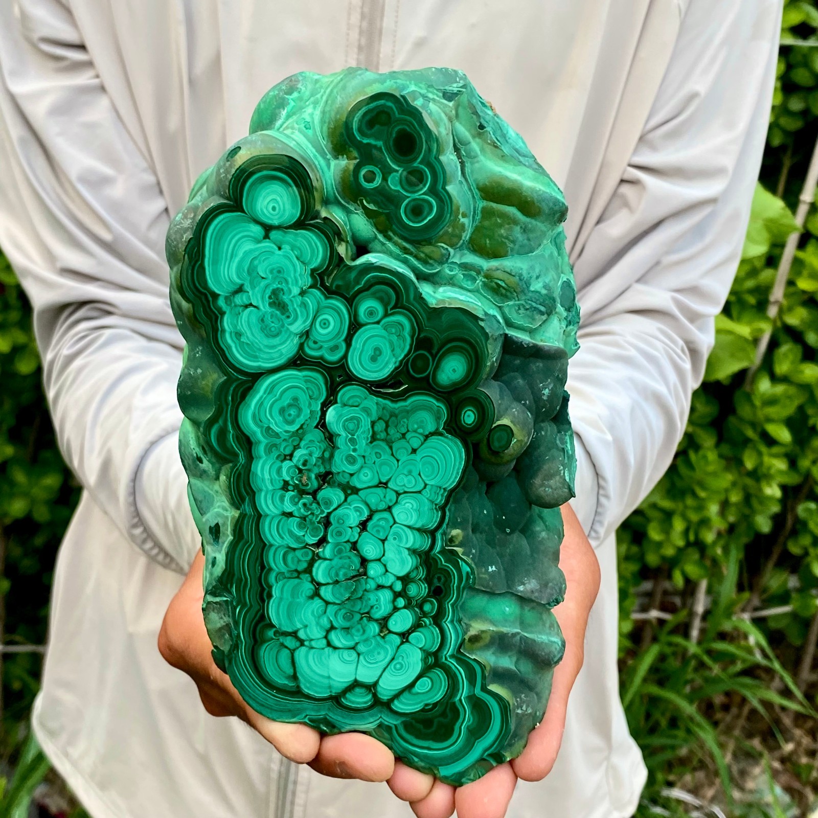 4.85LB Natural Green Malachite Crystal chunk Pattern Ore Specimen Quartz Healing