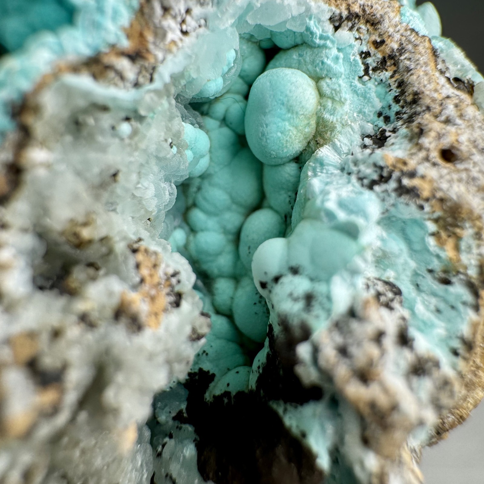 Vibrant Blue Smithsonite: Yanga Koubenza mines, Mfouati, Republic of Congo