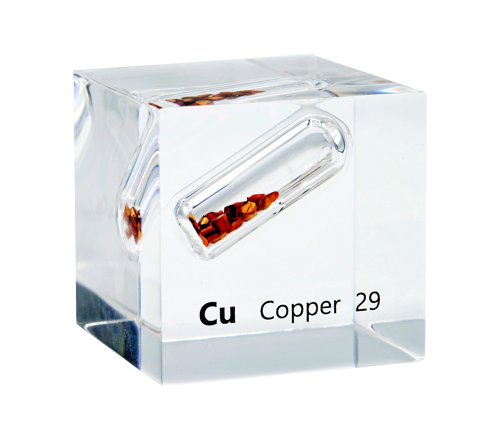 Copper 50mm Lucite Acrylic Cube for Element Collection USA SHIPPING
