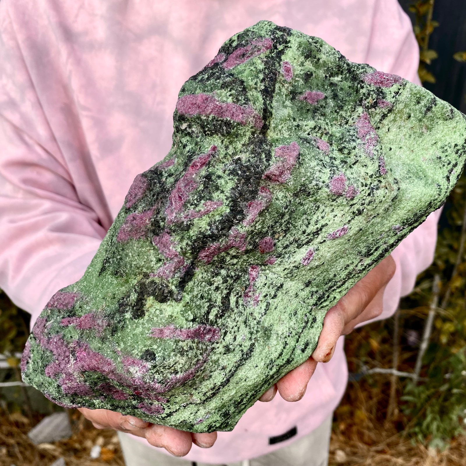 7.05LB Natural green Ruby zoisite (anylite) crystal Chakra mineral Healing Energ