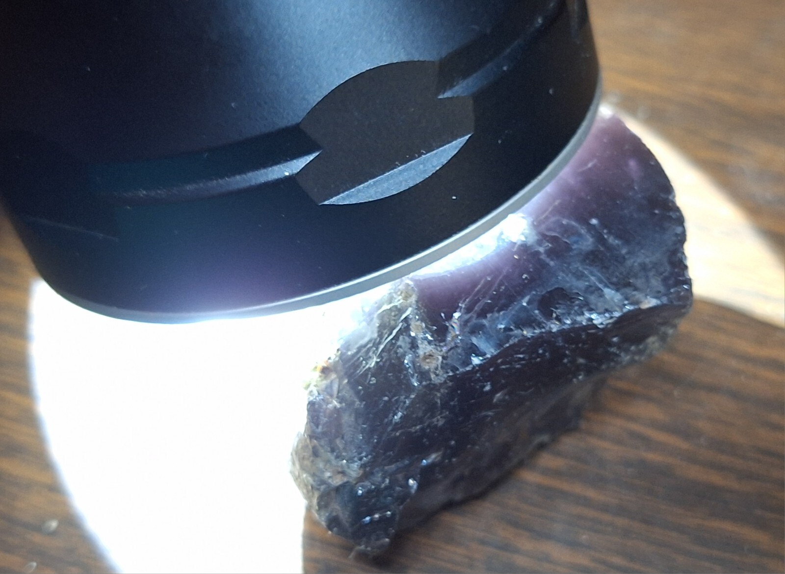 Michigan Leland Blue Stone 150 Year Old Furnace Glass Translucent Purple
