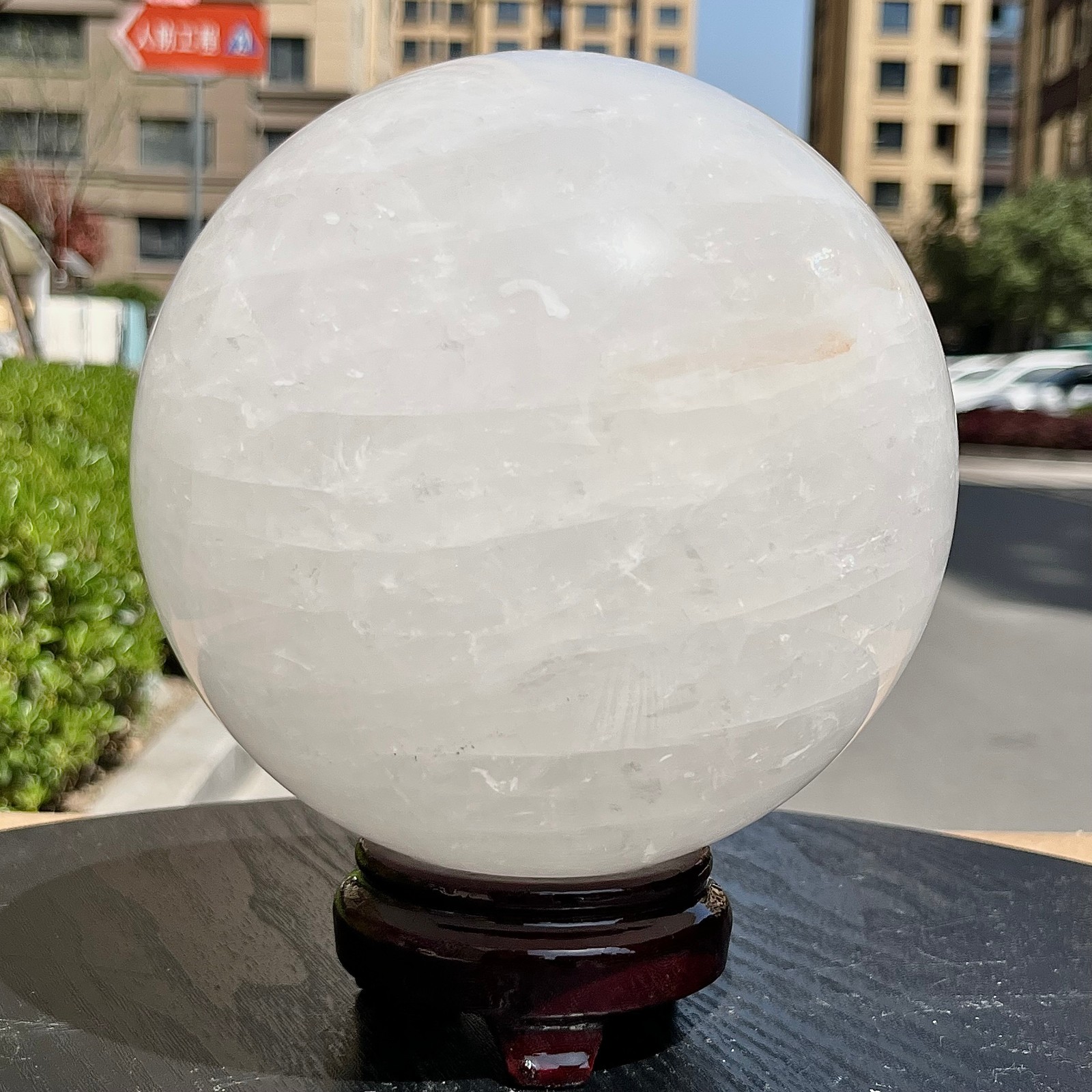 Natural Quartz Crystal Sphere Ball Healing Stone Home Decor 10.5 lb
