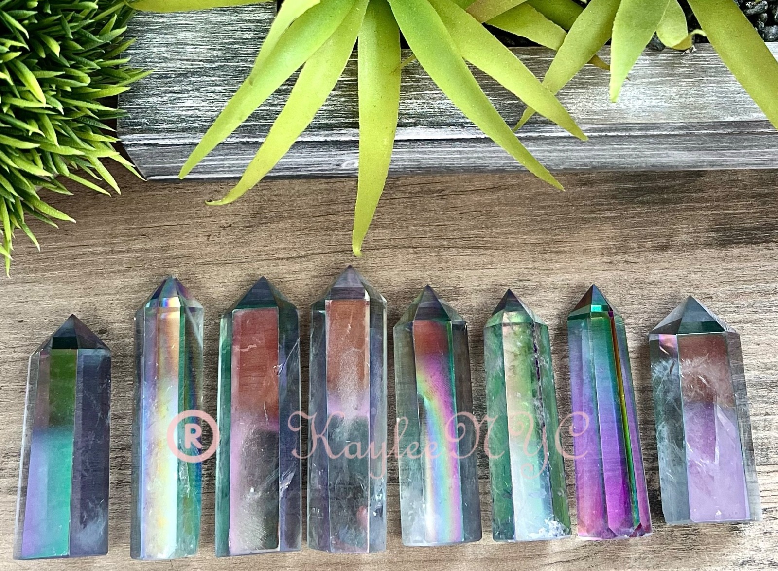 Wholesale Lot 1 Lb Tanzine Aura Clear Quartz Obelisk Tower Point Crystal Energy