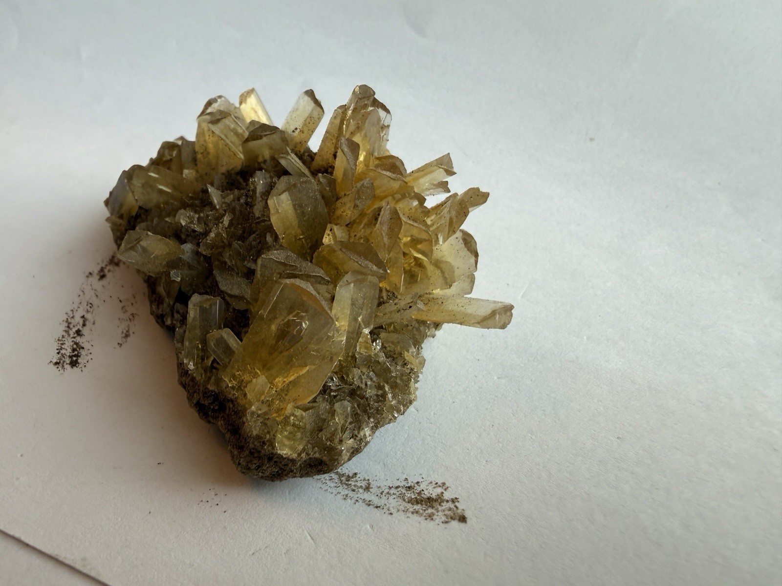 Raw Golden Honey Selenite Crystal Cluster Matrix Gypsum Mineral Specimen 62g