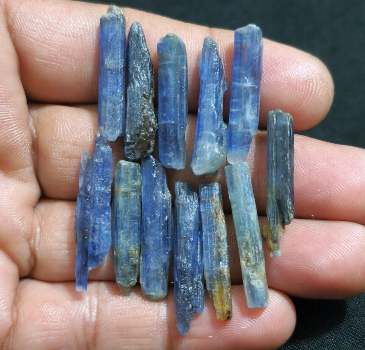 Ultimate Blue Kyanite Raw 12 Piece Lot Size 25-30 MM Loose Gemstone For Jewelry