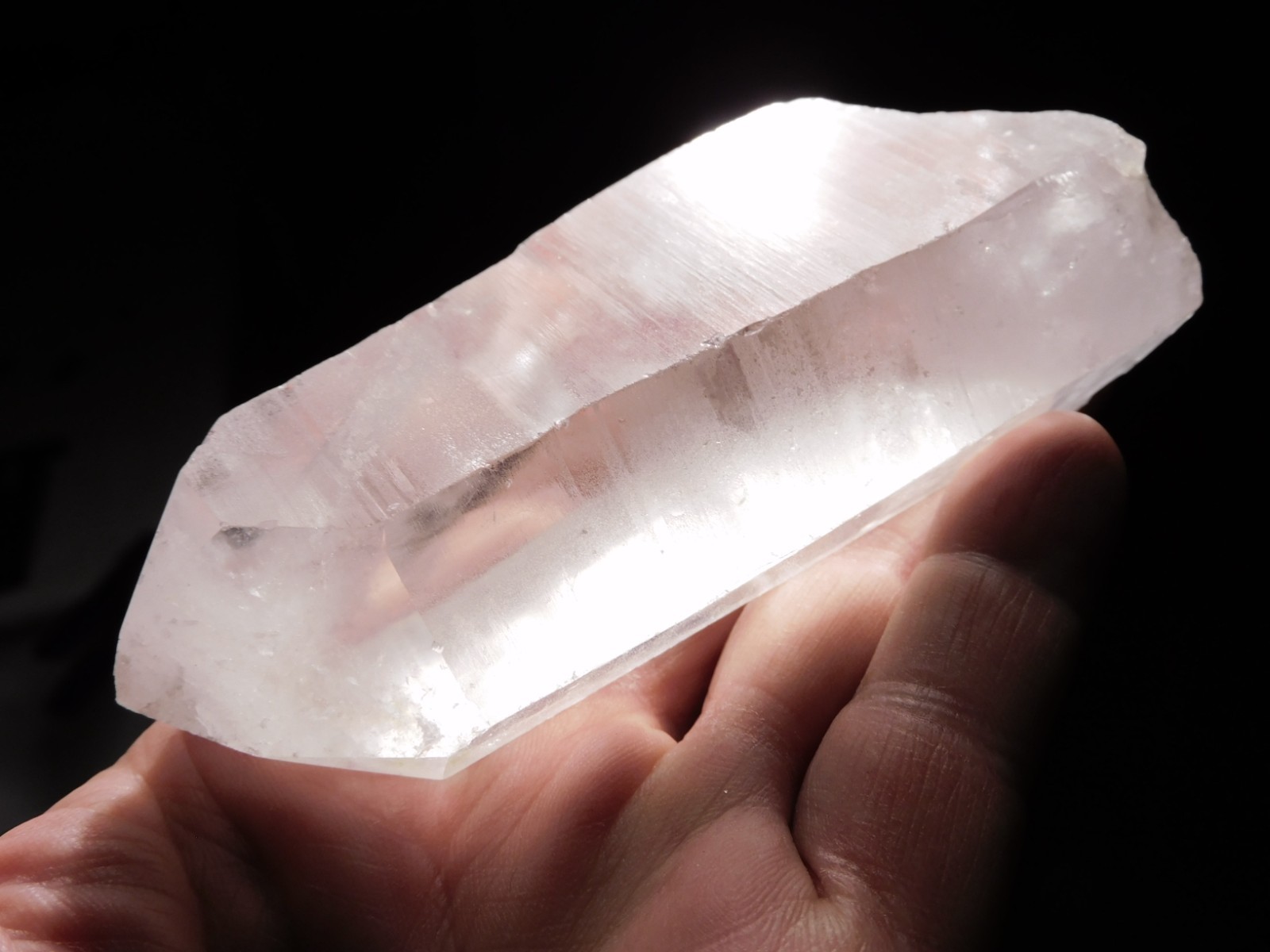 Larger! Very Nice and Natural LEMURIAN Quartz Crystal Brazil 235gr