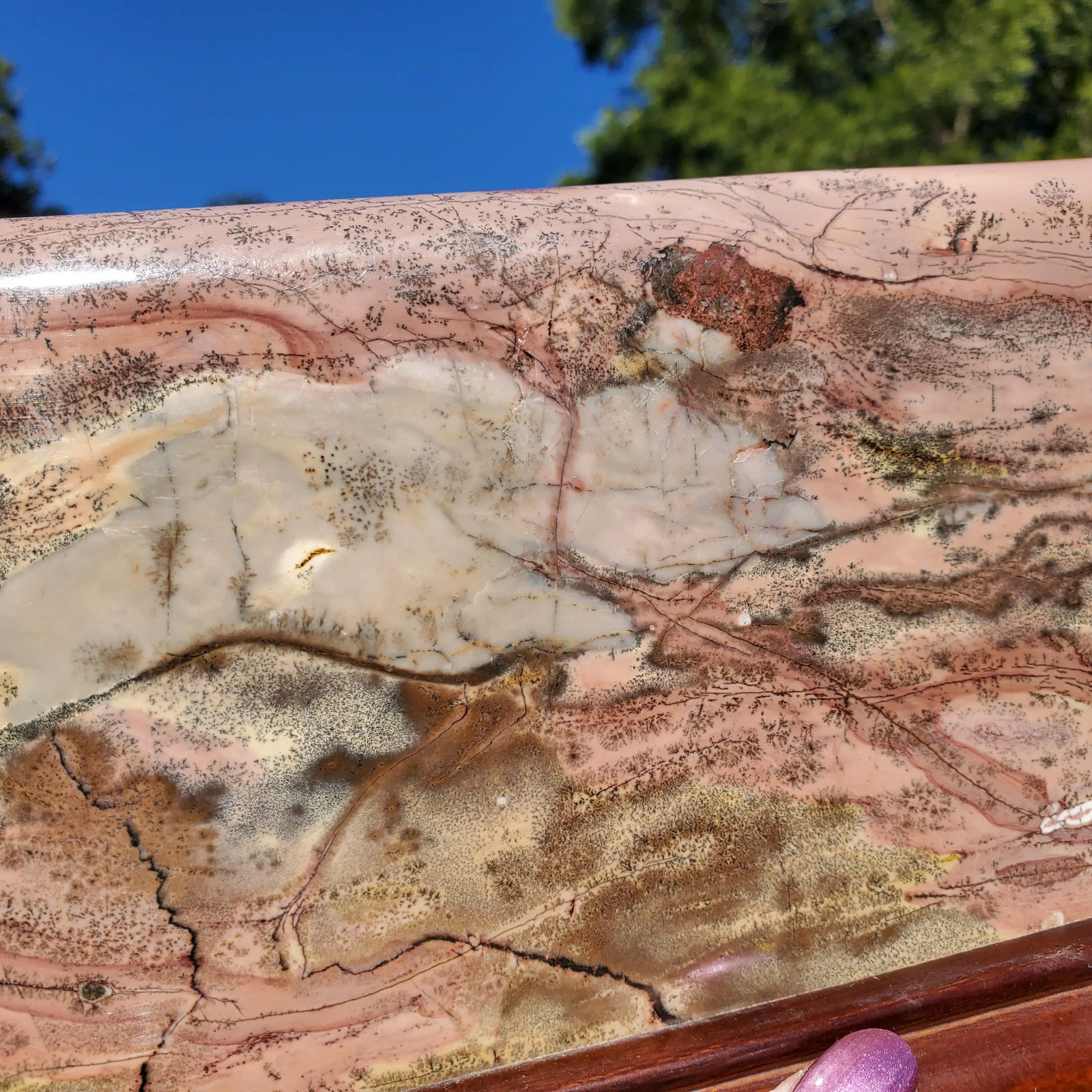 XL Picture Jasper Dendritic Pastel Display Crystal Statement Slab 2700 grams
