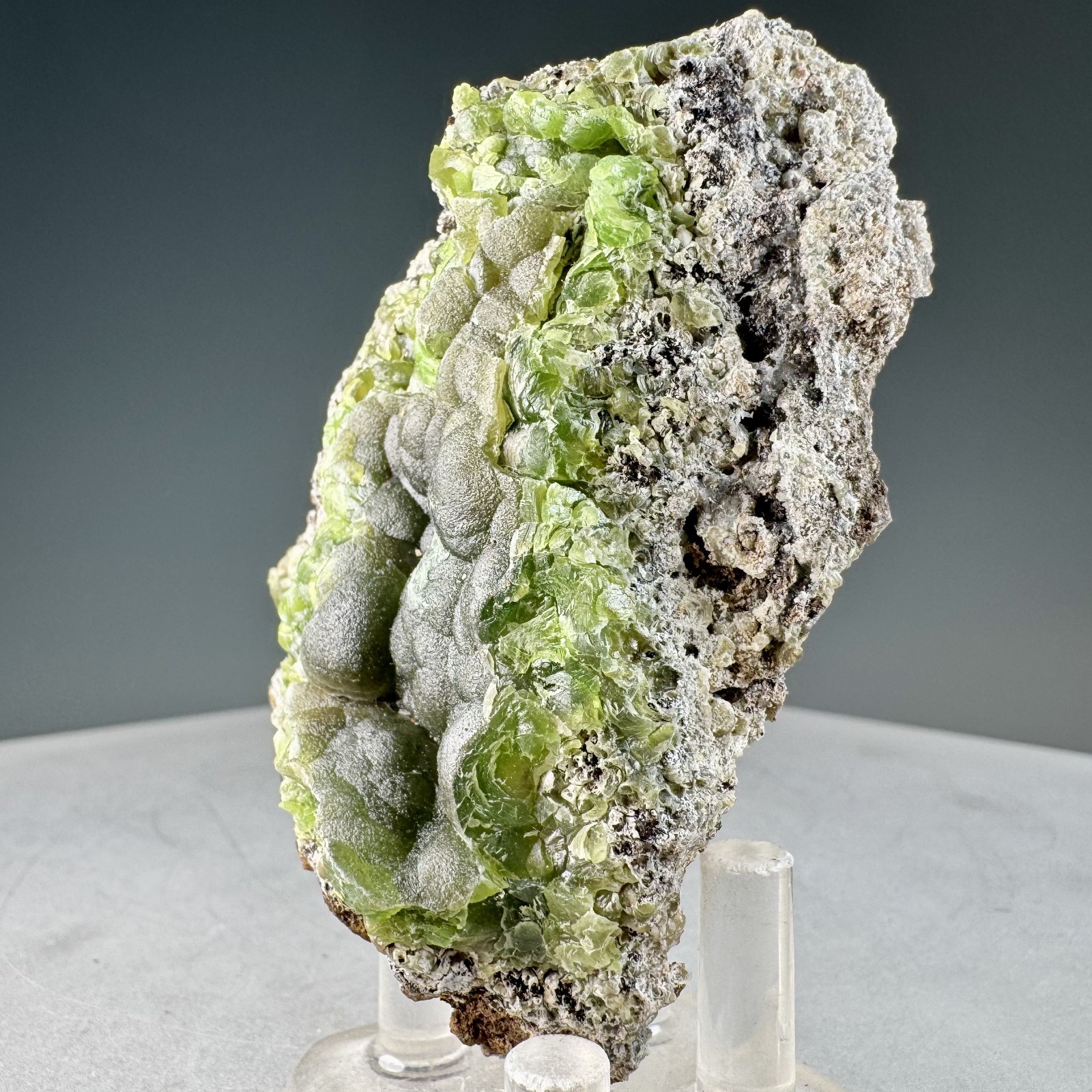 Fine Green Cuprian Smithsonite: 79 Mine, Chilito, Hayden area, Arizona- Classic!