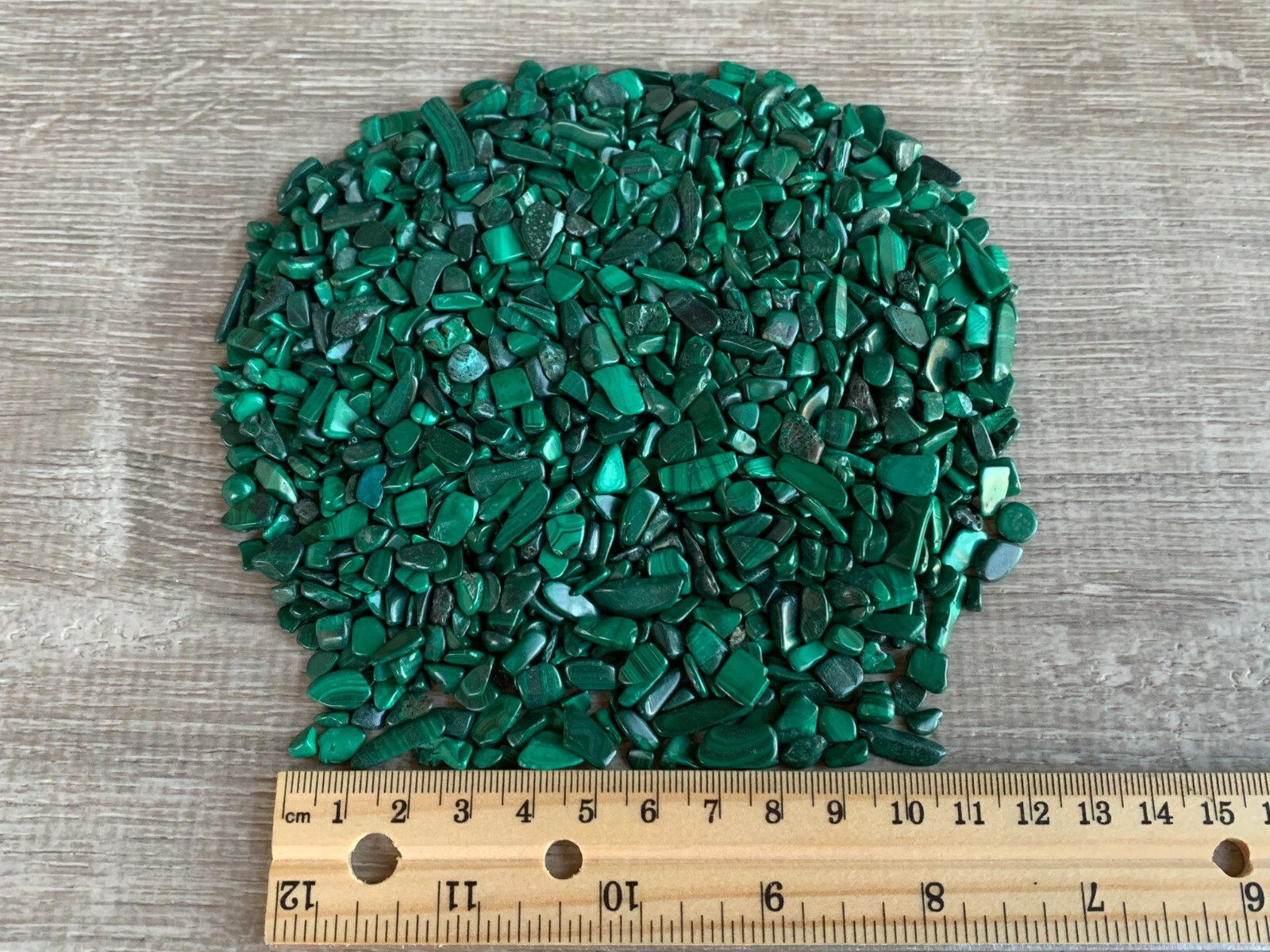 Grade A++ Malachite Semi Tumbled Gemstone Mini Chips 3 -12mm, Wholesale Bulk Lot