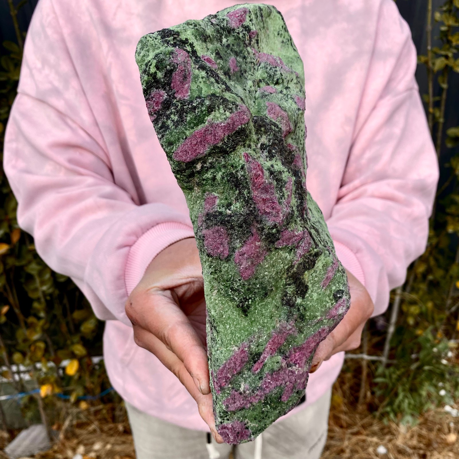 7.05LB Natural green Ruby zoisite (anylite) crystal Chakra mineral Healing Energ