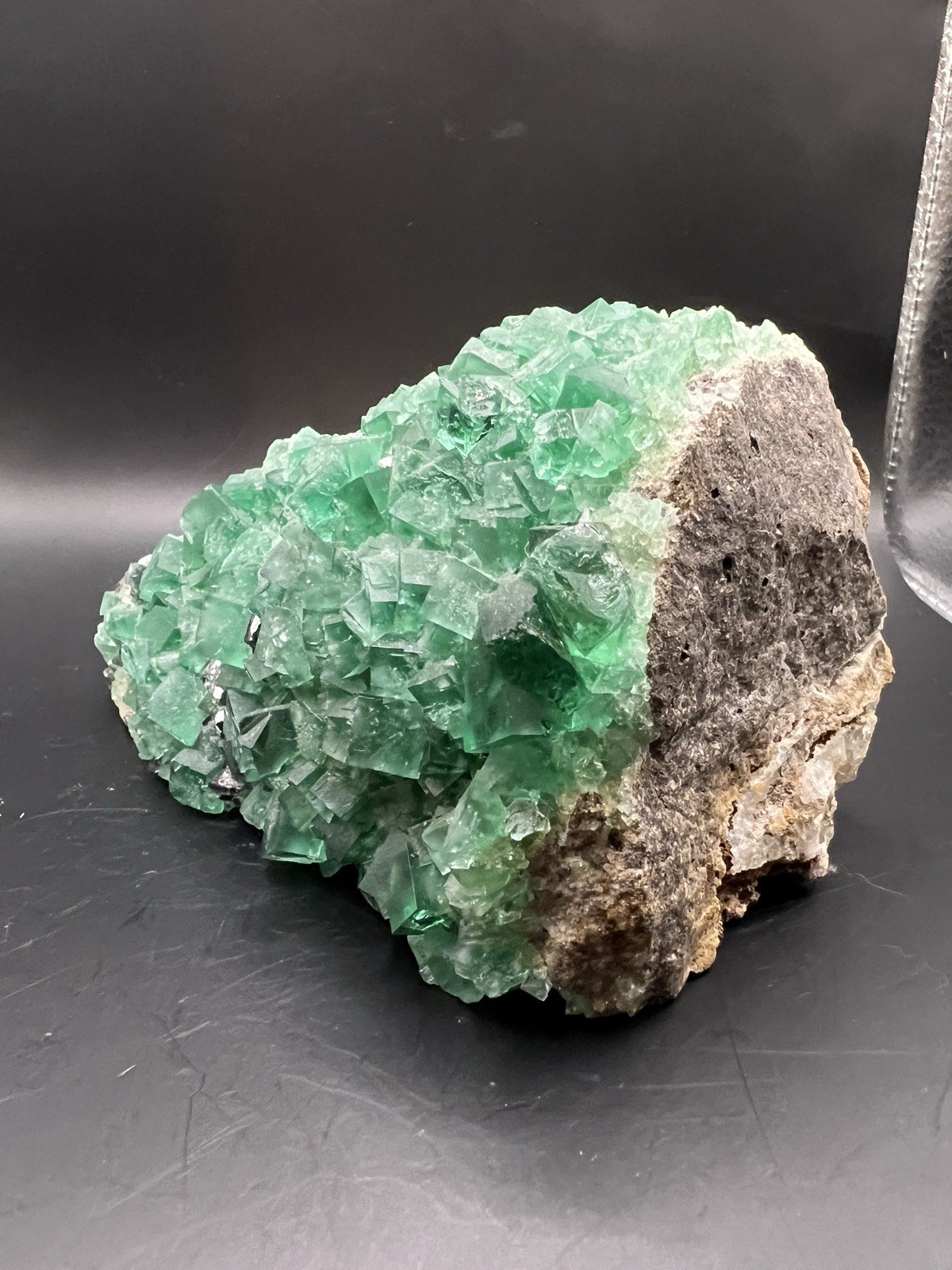 Glowing 2lb Rogerley Mine Fluorite on Matrix – 10105